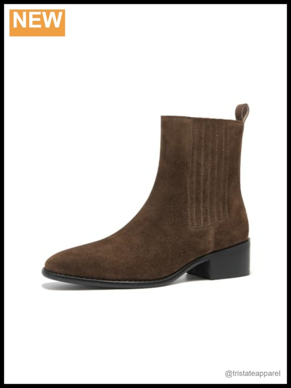 Women's Suede Chelsea Ankle Boots Slip On Comfortable Walking Shoes